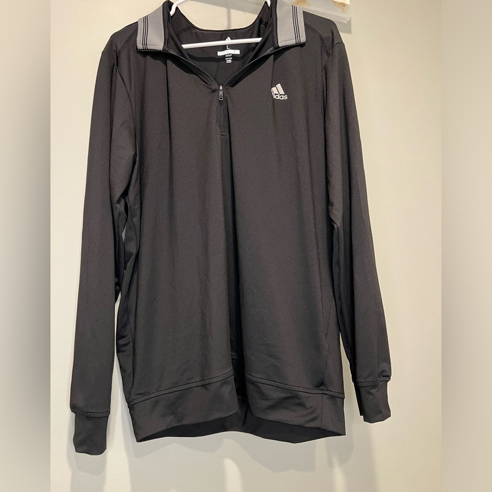 Adidas Men's Essentials Training Quarter-Zip Long-Sleeve Top
Color: black/ gray